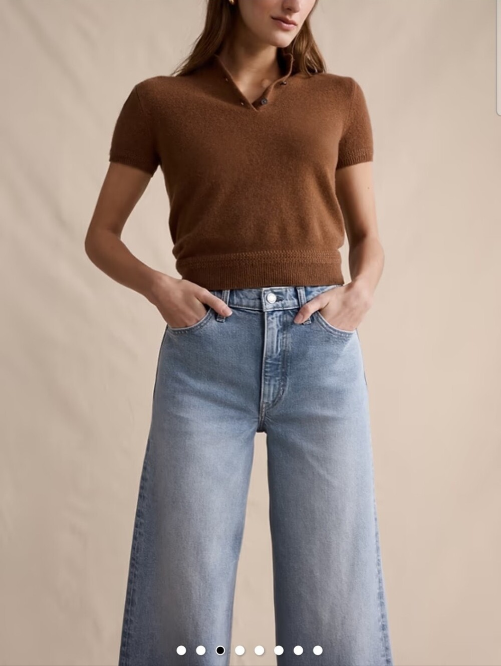 ❤️ BANANA REPUBLIC ICON HIGH RISE CLASSIC WIDE LEG JEANS, 2P (26 PETITE) - Picture 3 of 12